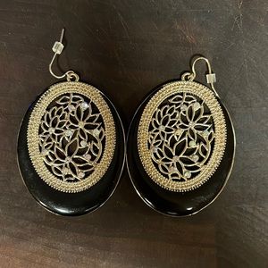 Black and gold earrings